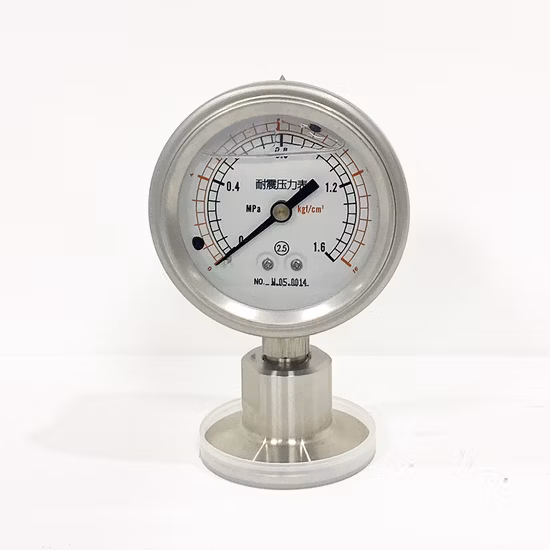 All Stainless Steel Diaphragm Seal Sanitary Diaphragm Seal with Pressure Gauges